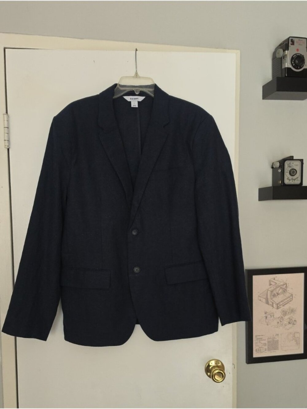 Old Navy Linen Blazer Navy